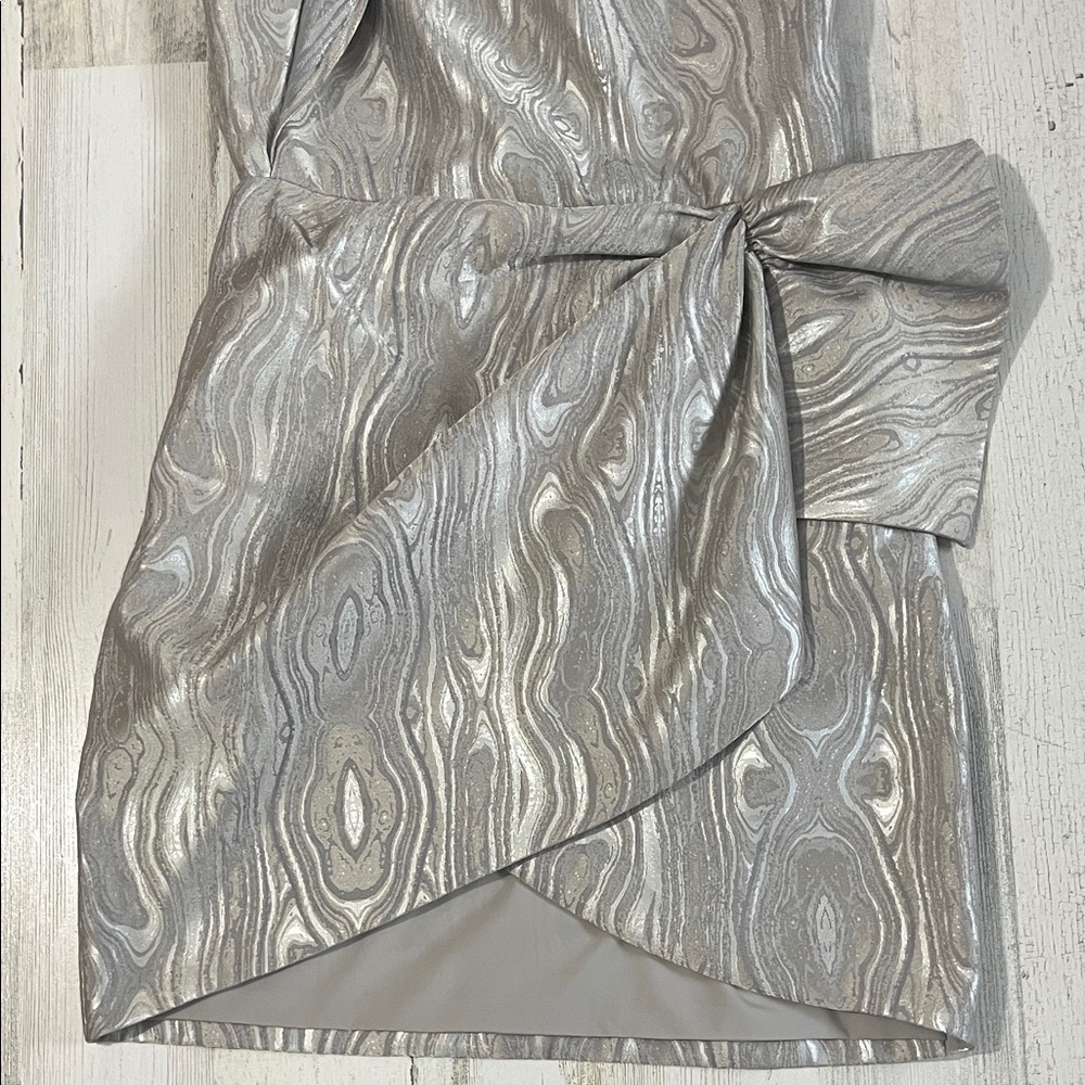 SAYLOR Ann One-Shoulder Silver Dress Size Small. NWT - Picture 7 of 12